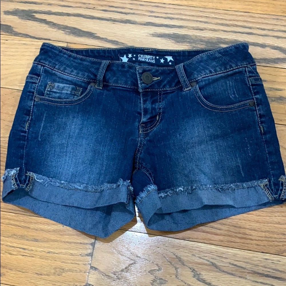 dark jean shorts